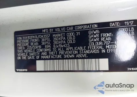 2018 Volvo Xc90 T5 Momentum from USA, damaged, VIN YV4102PK8J1343557